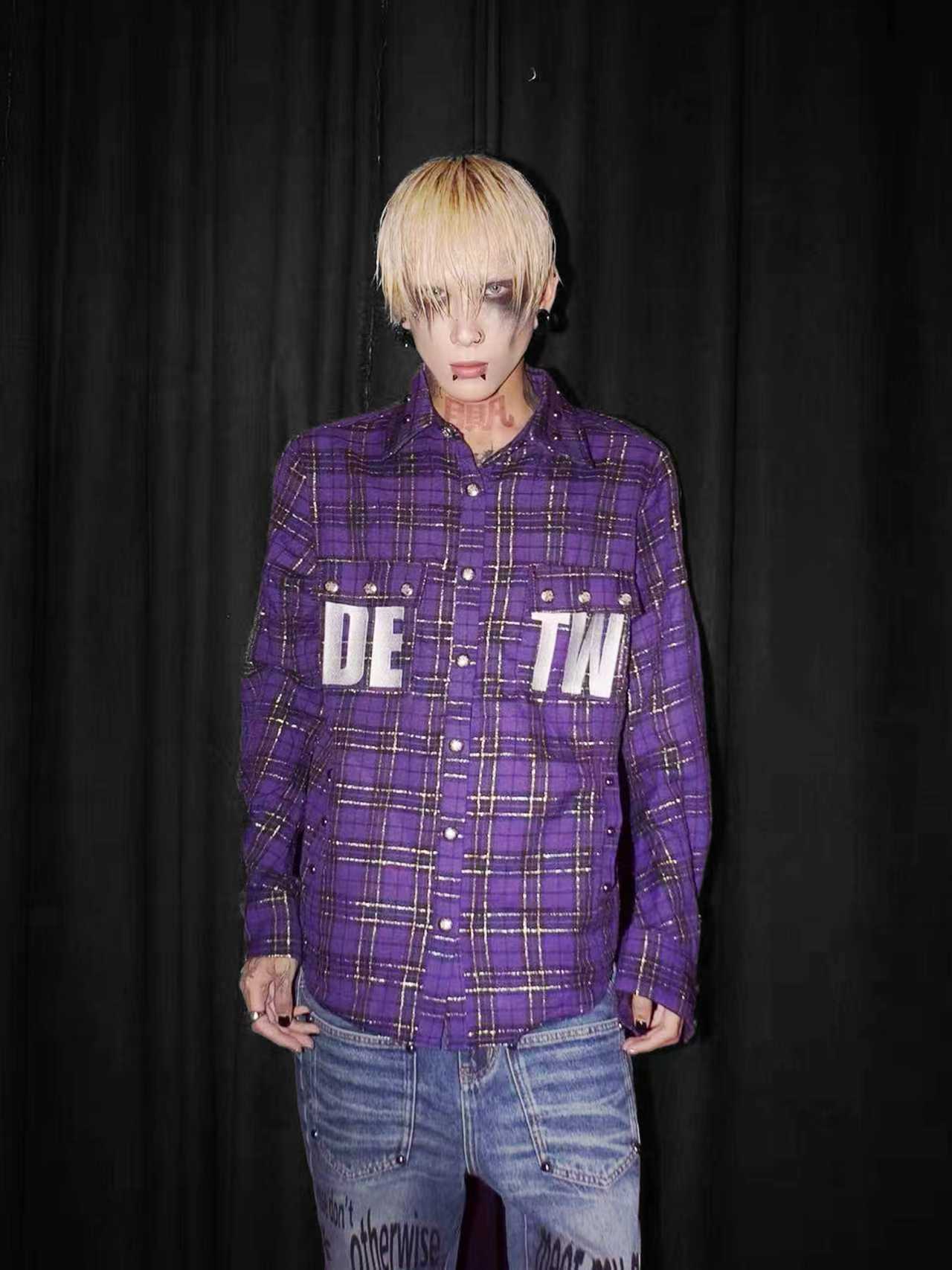 DETWONLINE™Purple Plaid Shirt