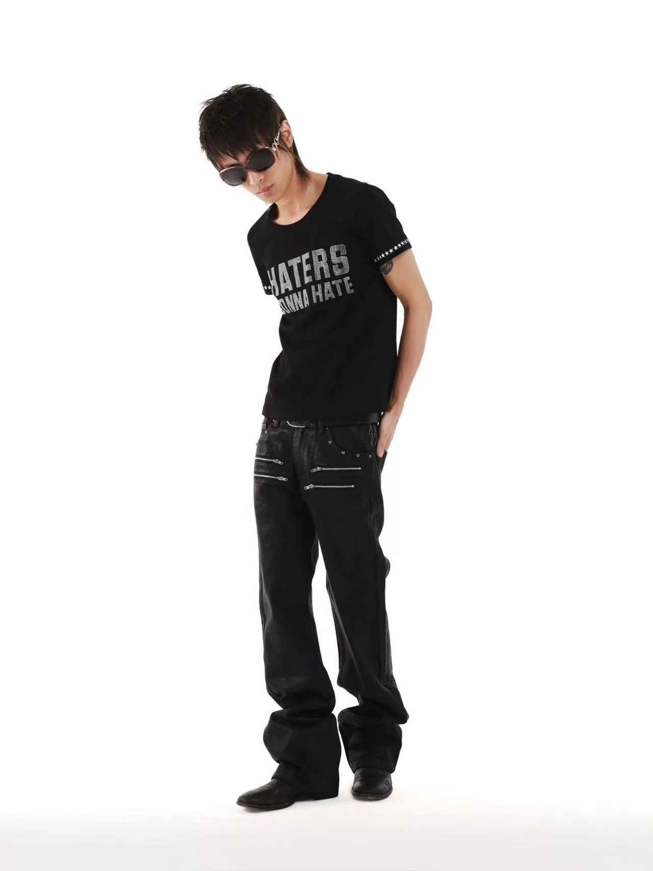DETWONLINE™American Street Star Cuff Slim T-Shirt
