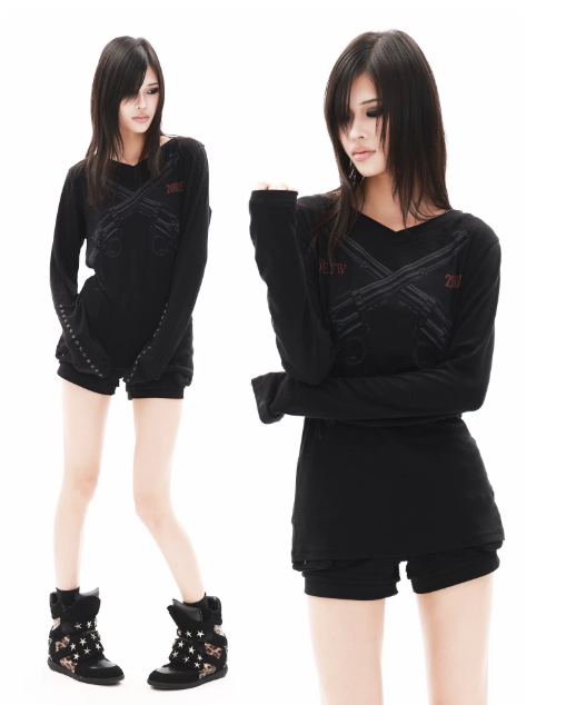 DETWONLINE™"PUNK"Long‑Sleeve Tee