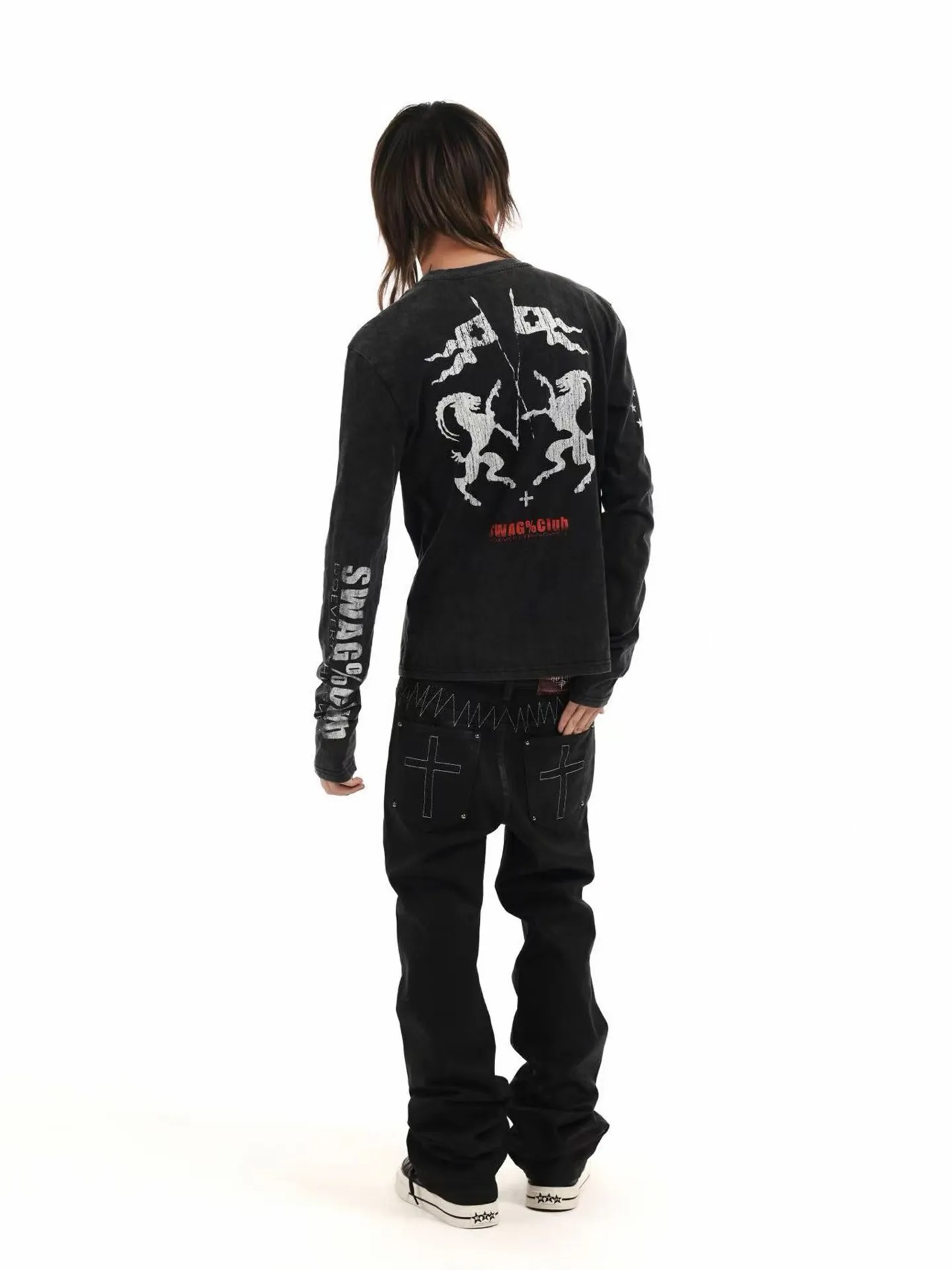 DETWONLINE™"DETW Demon Sheep"Long‑Sleeve T‑Shirt