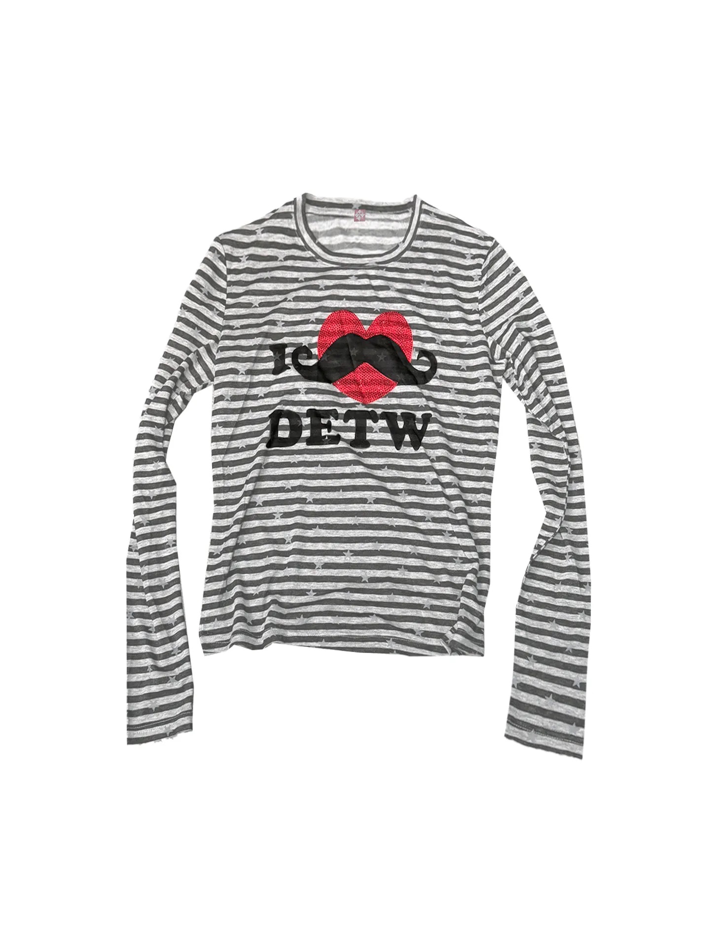 DETWONLINE™"I LOVE Mustache"Long‑Sleeve Tee