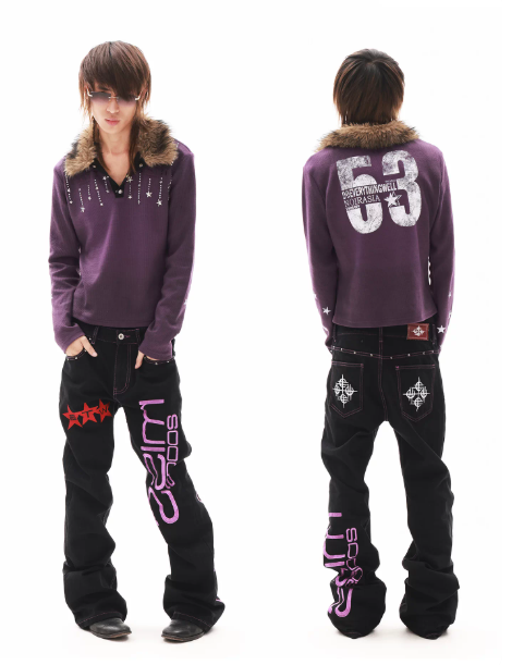 DETWONLINE™ "Purple‑Stitch"  Jeans