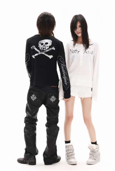 DETWONLINE™"Skull"Long‑Sleeve Tee