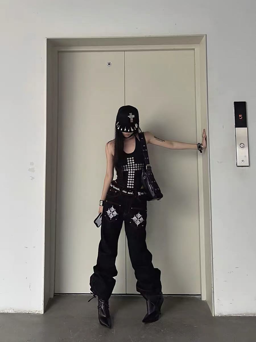 Machete-Slash Ribbon Jeans