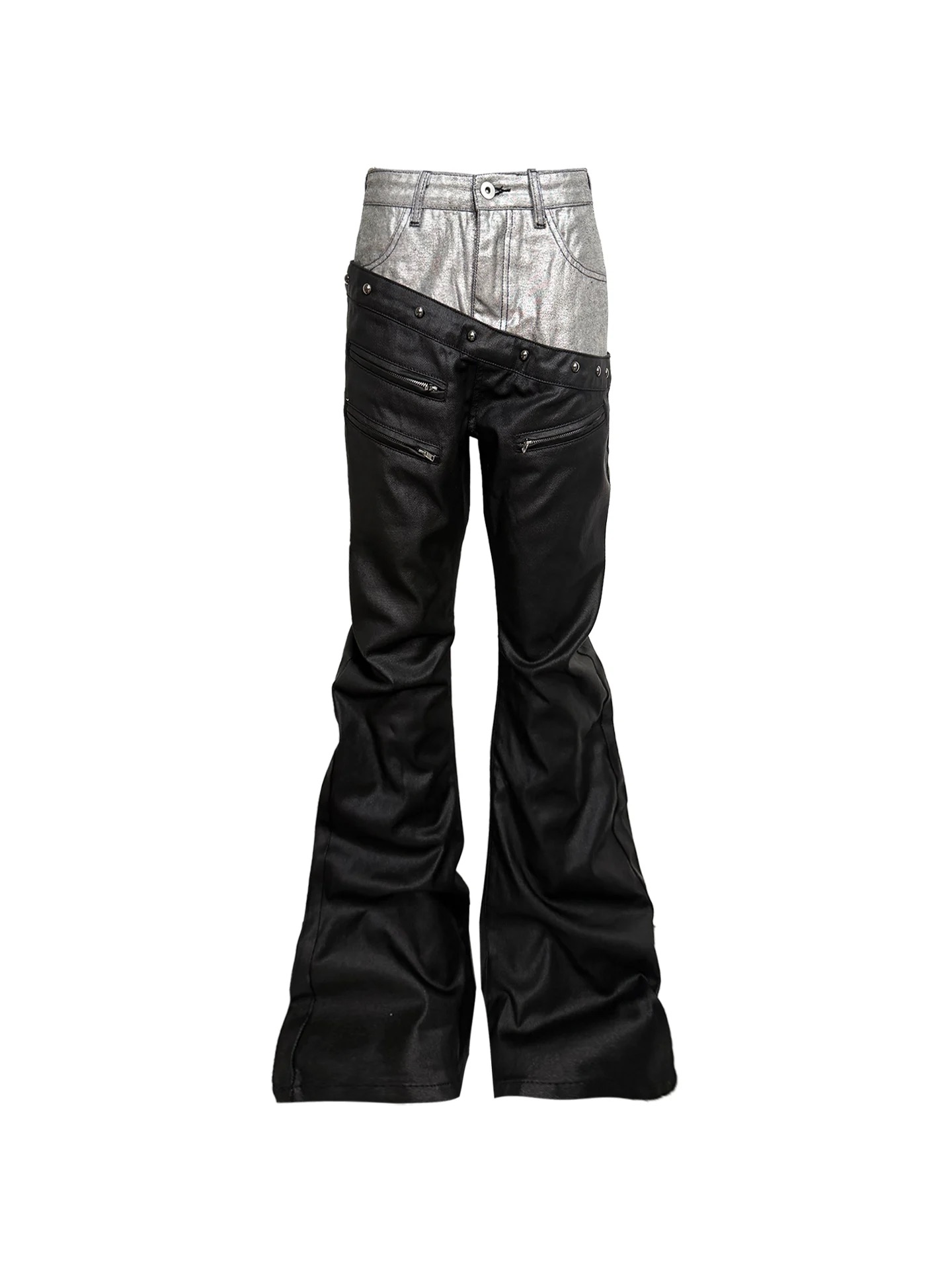 DETWONLINE™"Dark Noir"Wax‑Coated Jeans