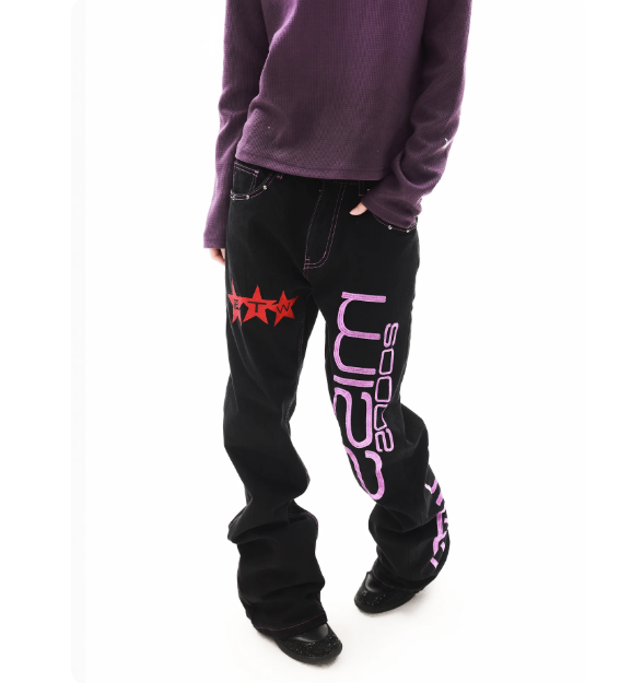 DETWONLINE™ "Purple‑Stitch"  Jeans