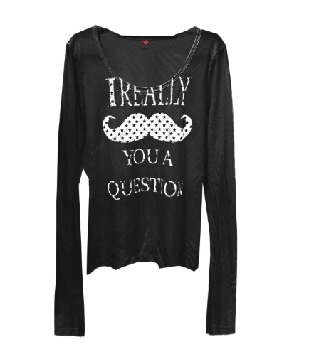 DETWONLINE™"Mustache"Long‑Sleeve Tee
