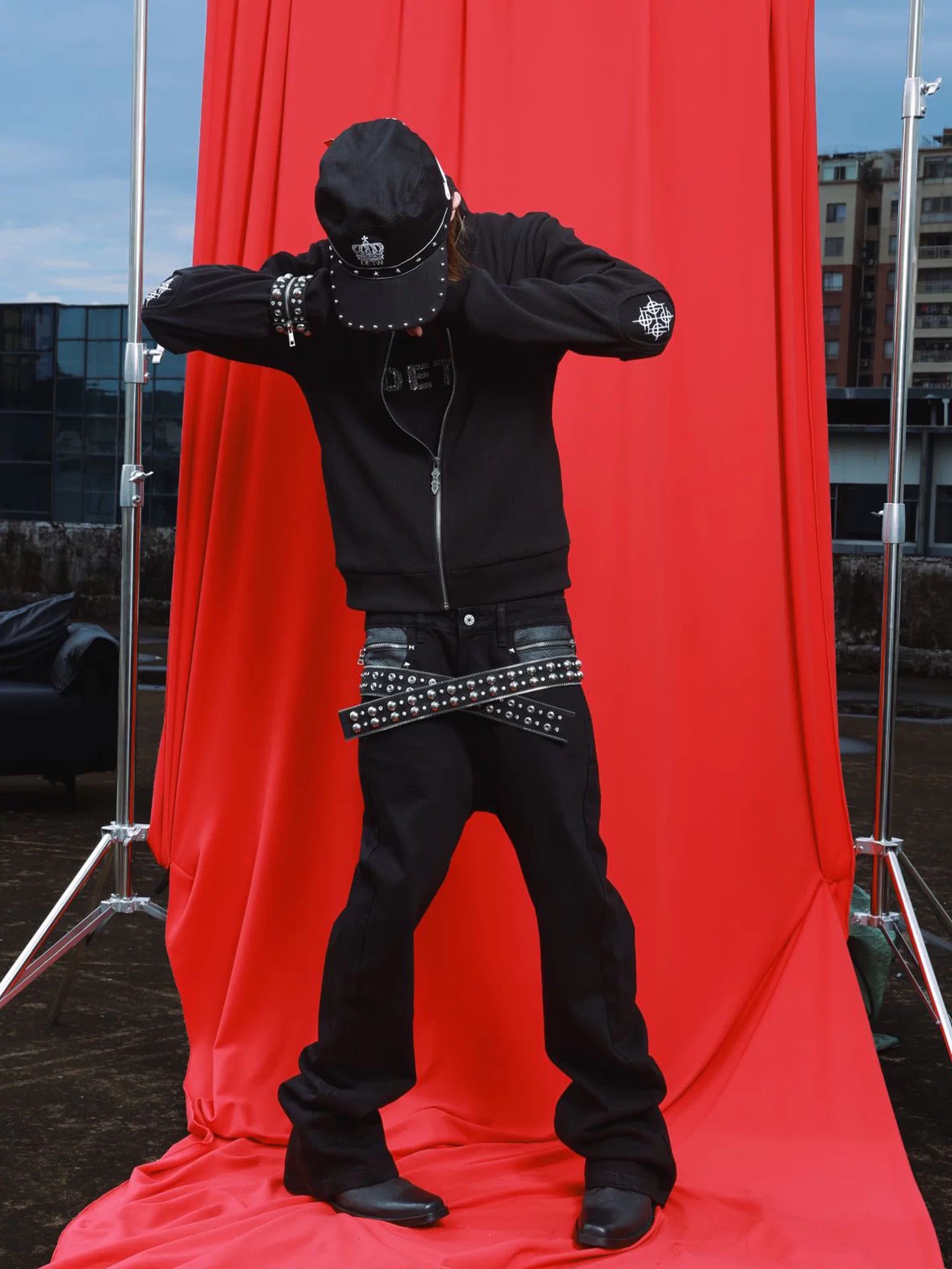 DETWONLINE™"Metal Tag"Slim Stand Collar Jacket