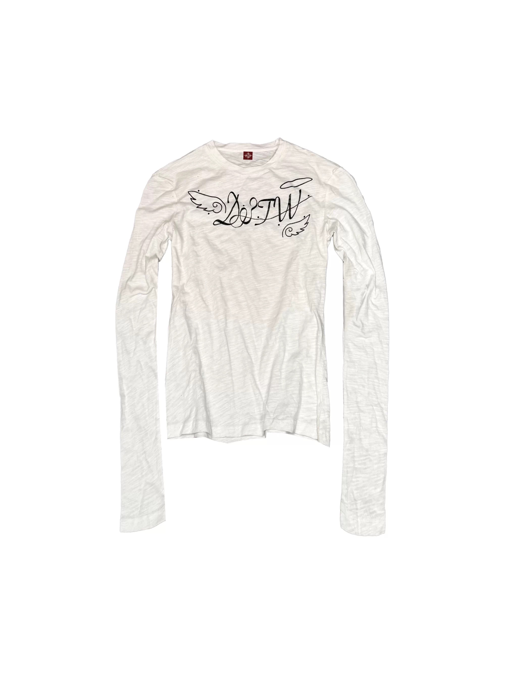 DETWONLINE™"Angel Slogan"Long‑Sleeve T‑Shirt