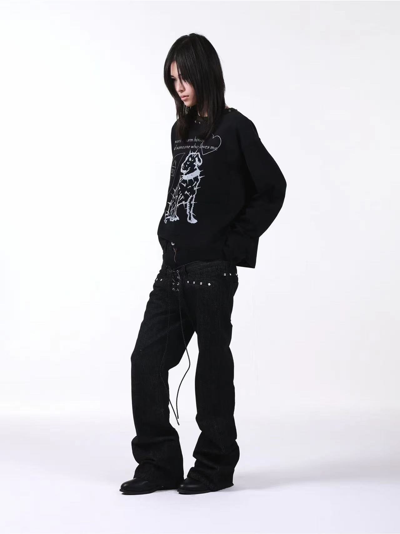 DETWONLINE™Belted drawstring jeans