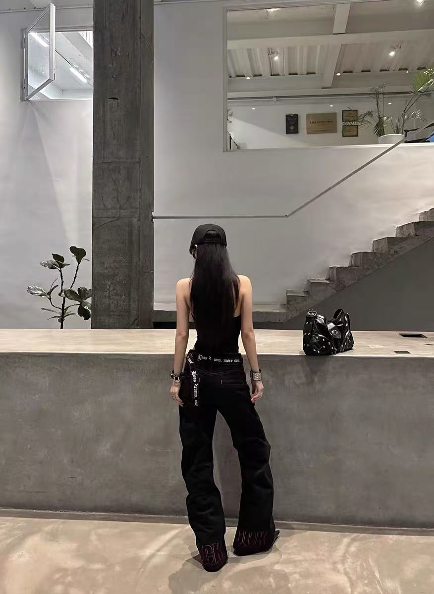 Machete-Slash Ribbon Jeans