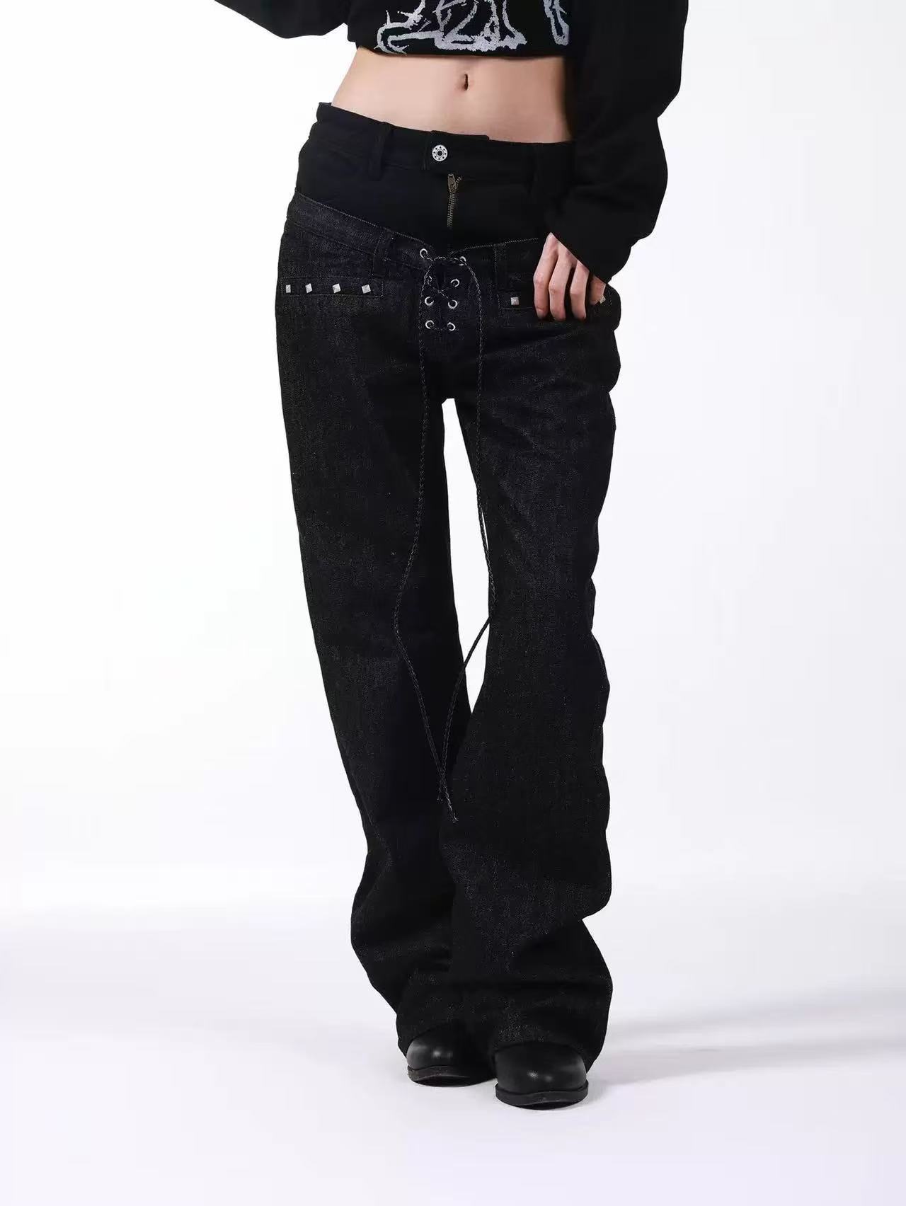 DETWONLINE™Belted drawstring jeans