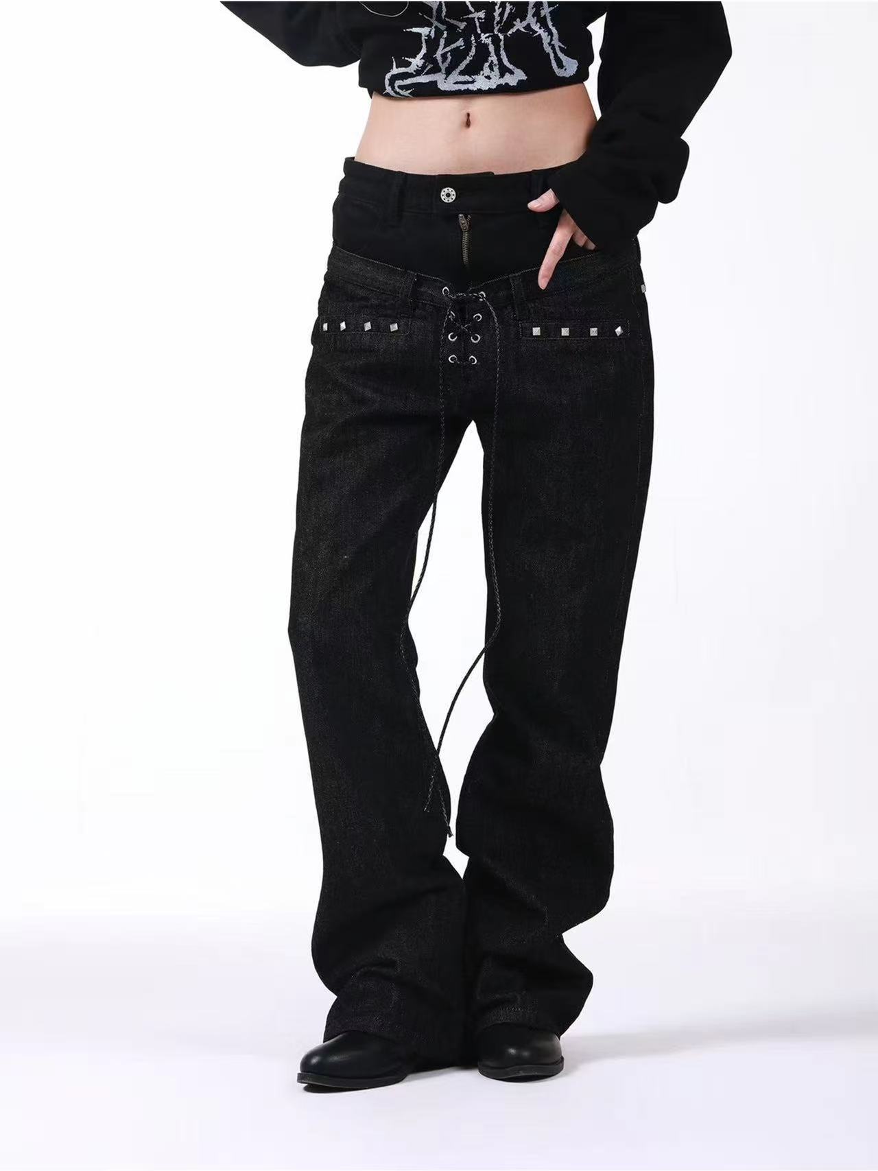 DETWONLINE™Belted drawstring jeans