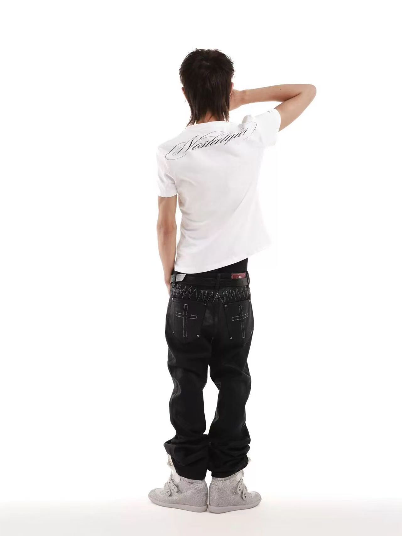 DETWONLINE™Glitter Union Jack Fitted Short Sleeve T-Shirt