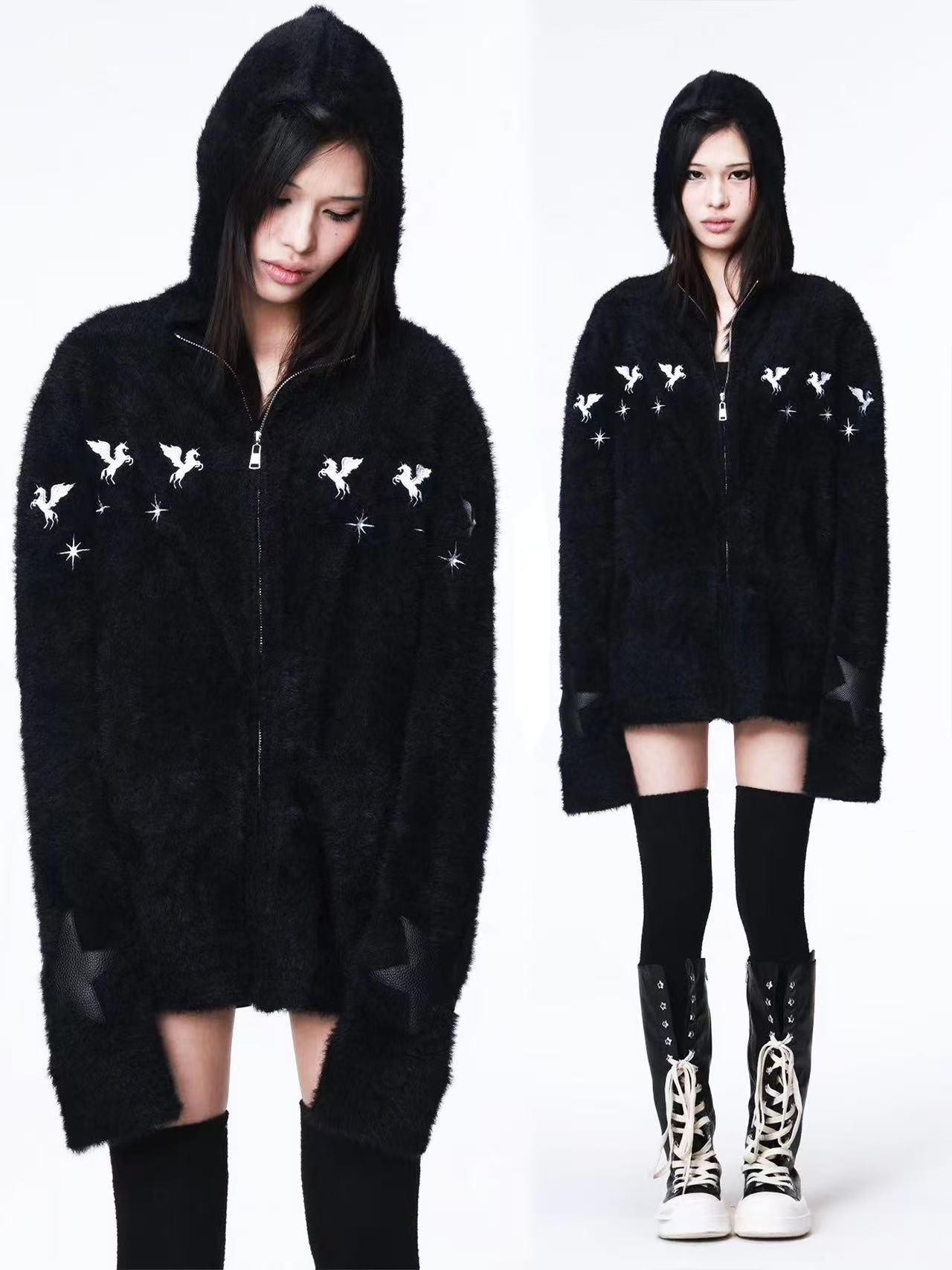 DETWONLINE™Mohair sweater jacket