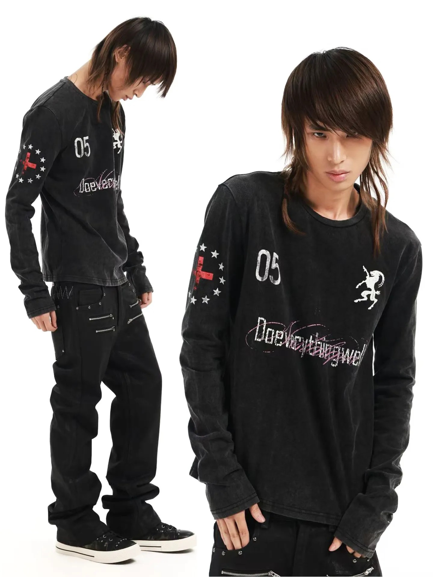 DETWONLINE™"DETW Demon Sheep"Long‑Sleeve T‑Shirt