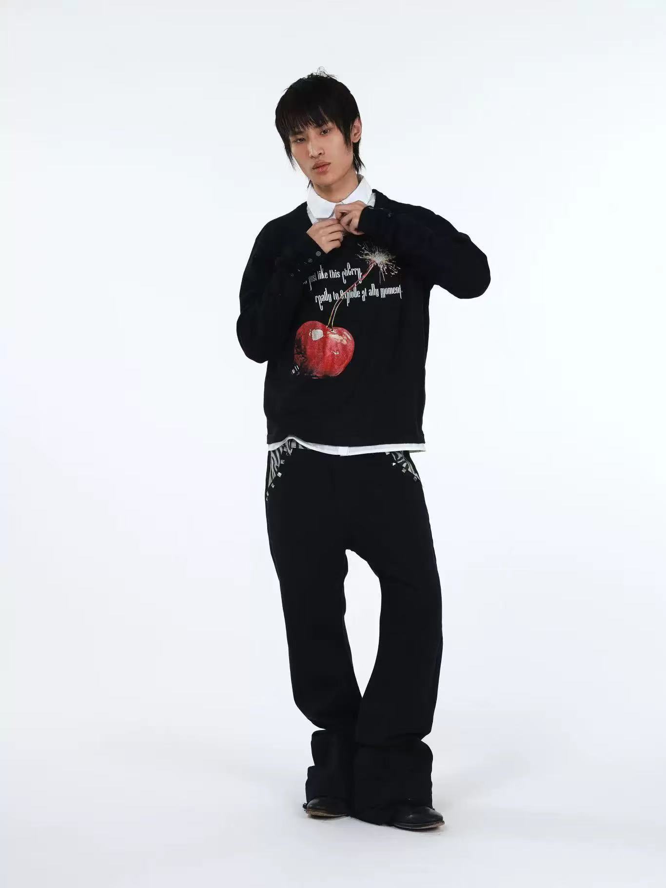 DETWONLINE™Two-piece look polo sweater