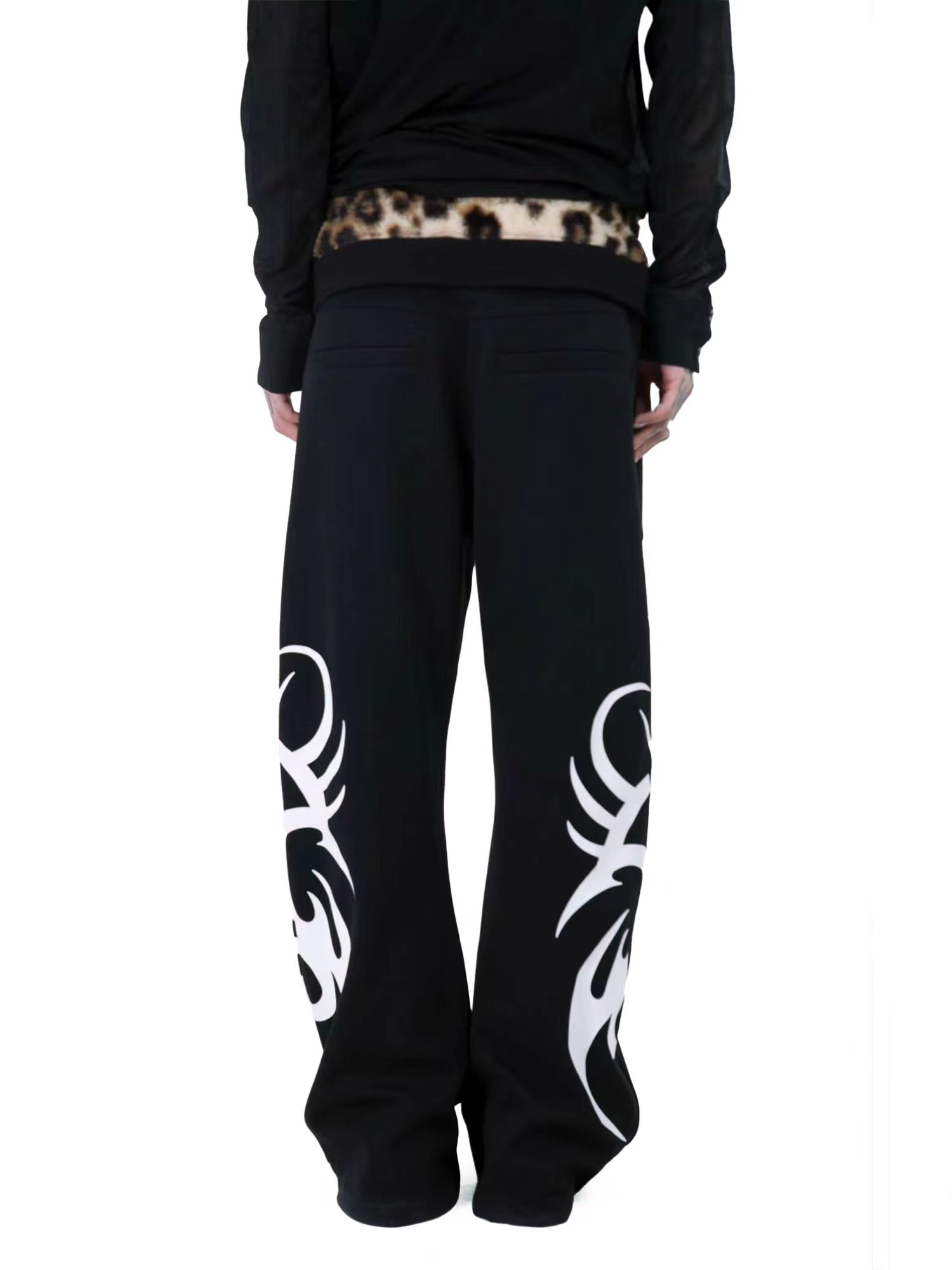 Detwonline trousers leopard print casual pants