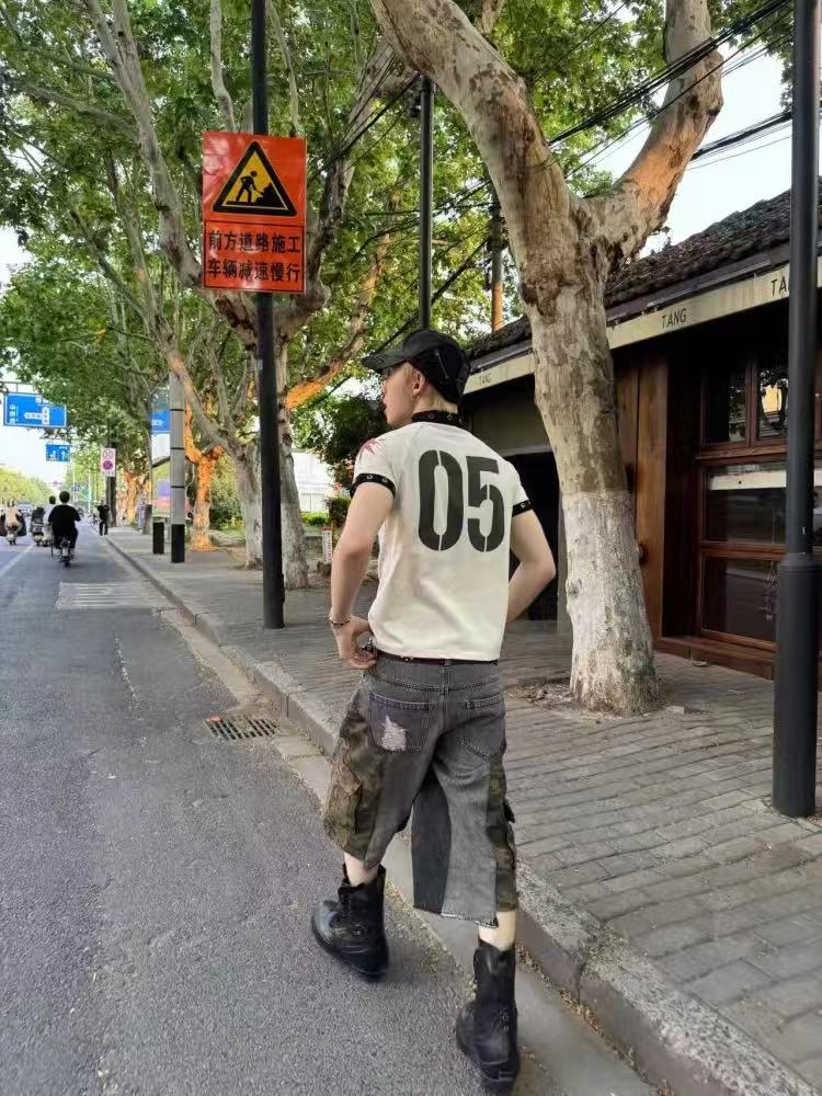 Detwonline punk fashion polo shirt