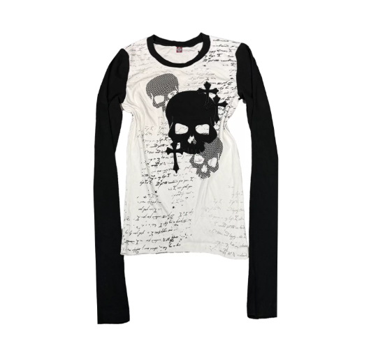 DETWONLINE™"Skull"Long‑Sleeve Tee