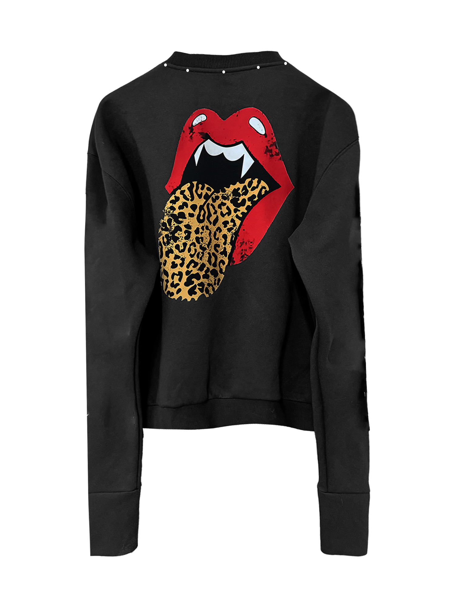 Printed Rivet Long-Sleeve Hoodie