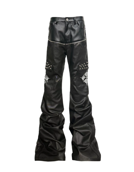 DETWONLINE™"Dark Noir"14‑oz Street Stacked Jeans