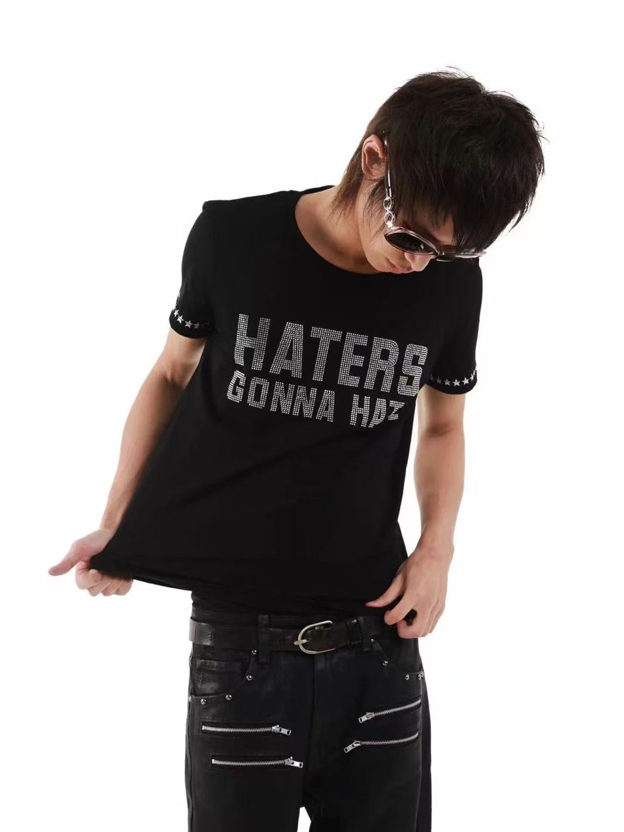 DETWONLINE™American Street Star Cuff Slim T-Shirt