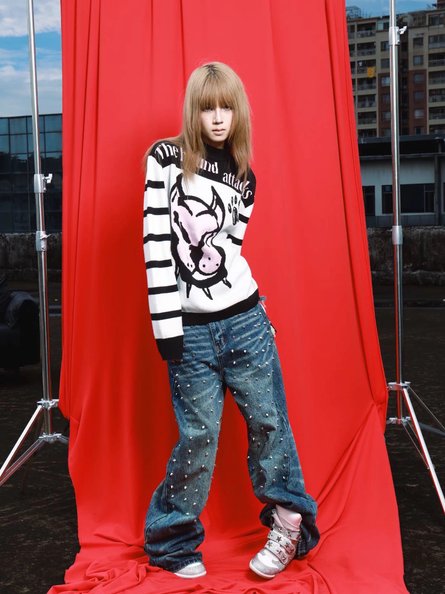DETWONLINE™"PUNK"Crew Neck Sweater