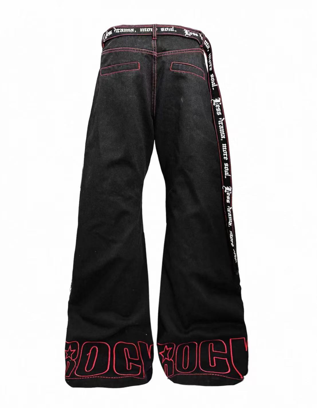 Machete-Slash Ribbon Jeans