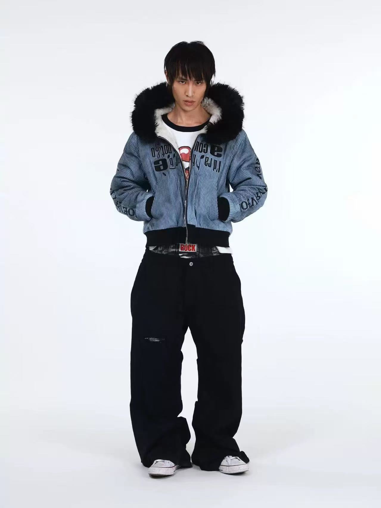 DETWONLINE™Tiger-striped jeans