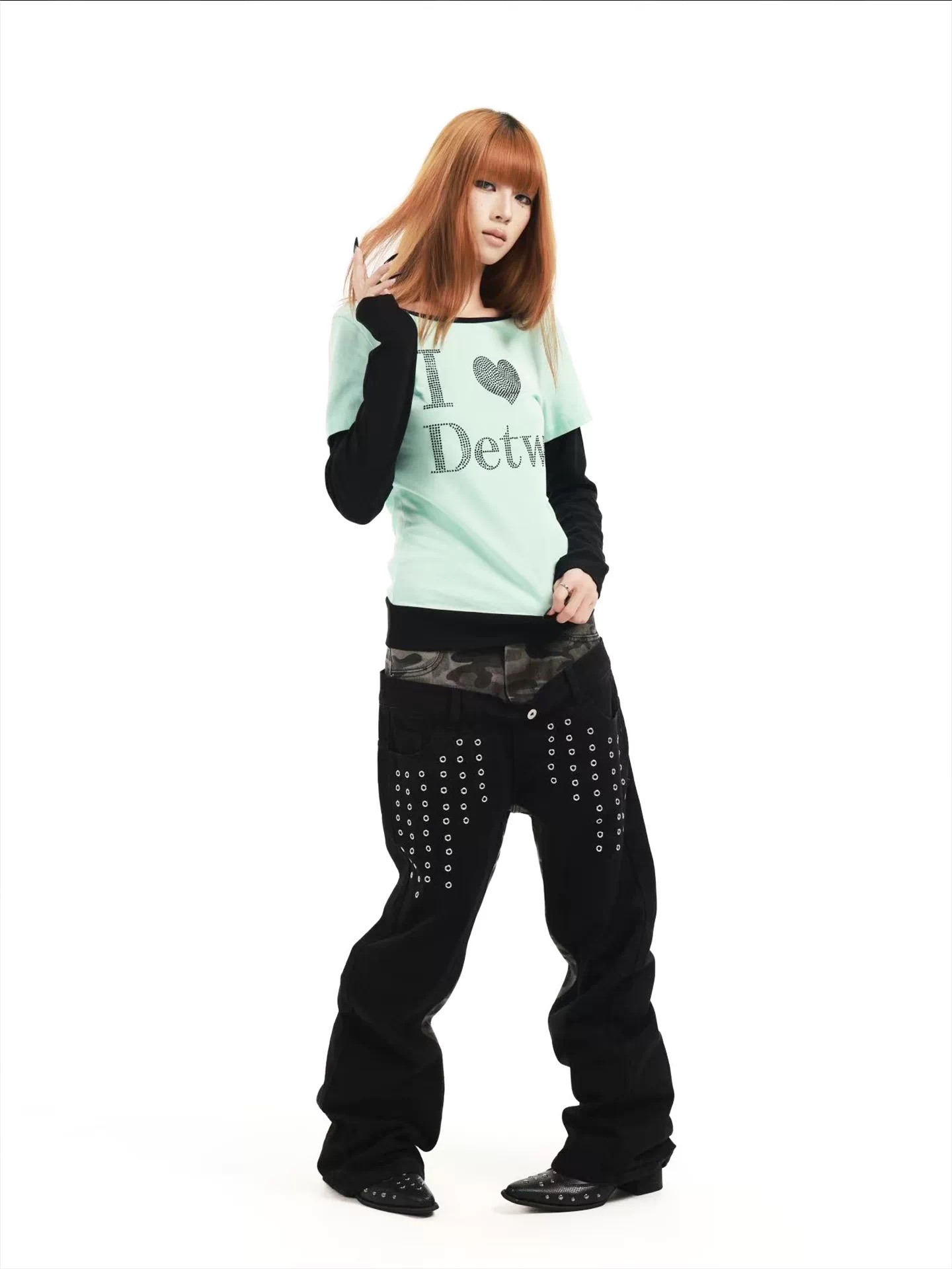 DETWONLINE™"I LOVE DETW"Long‑Sleeve T‑Shirt