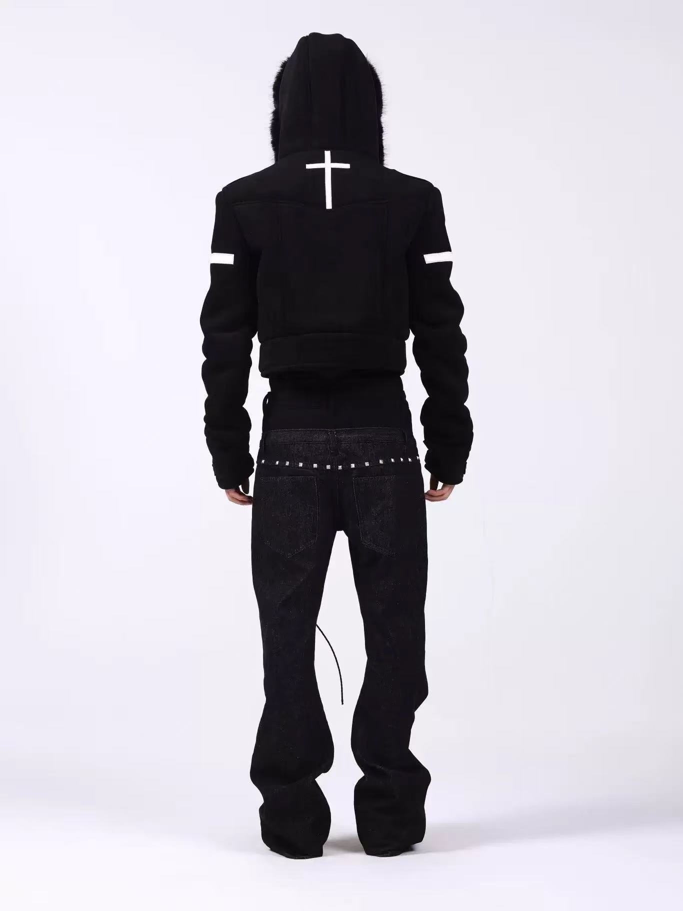 DETWONLINE™Cross-shaped suede coat