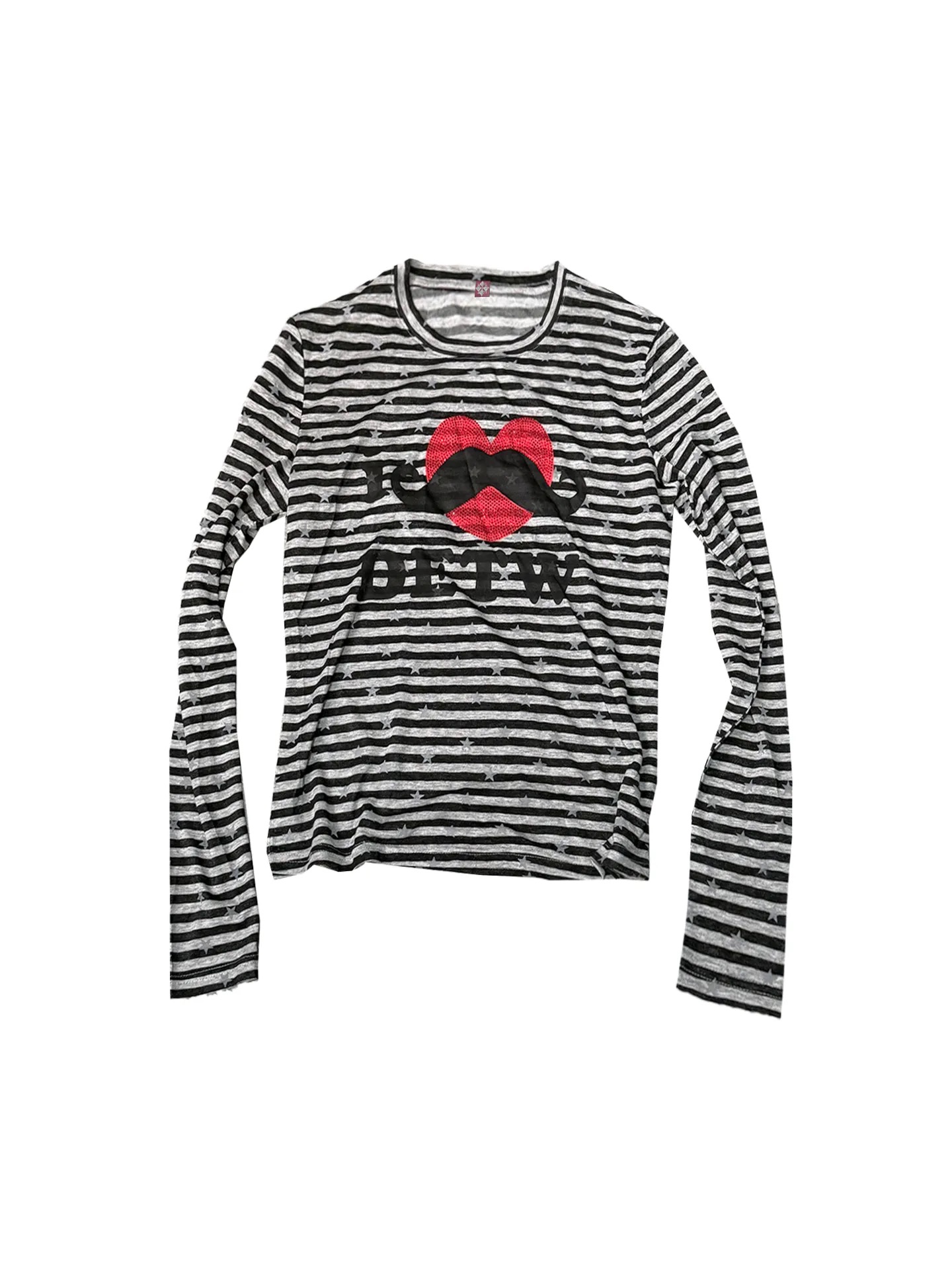 DETWONLINE™"I LOVE Mustache"Long‑Sleeve Tee