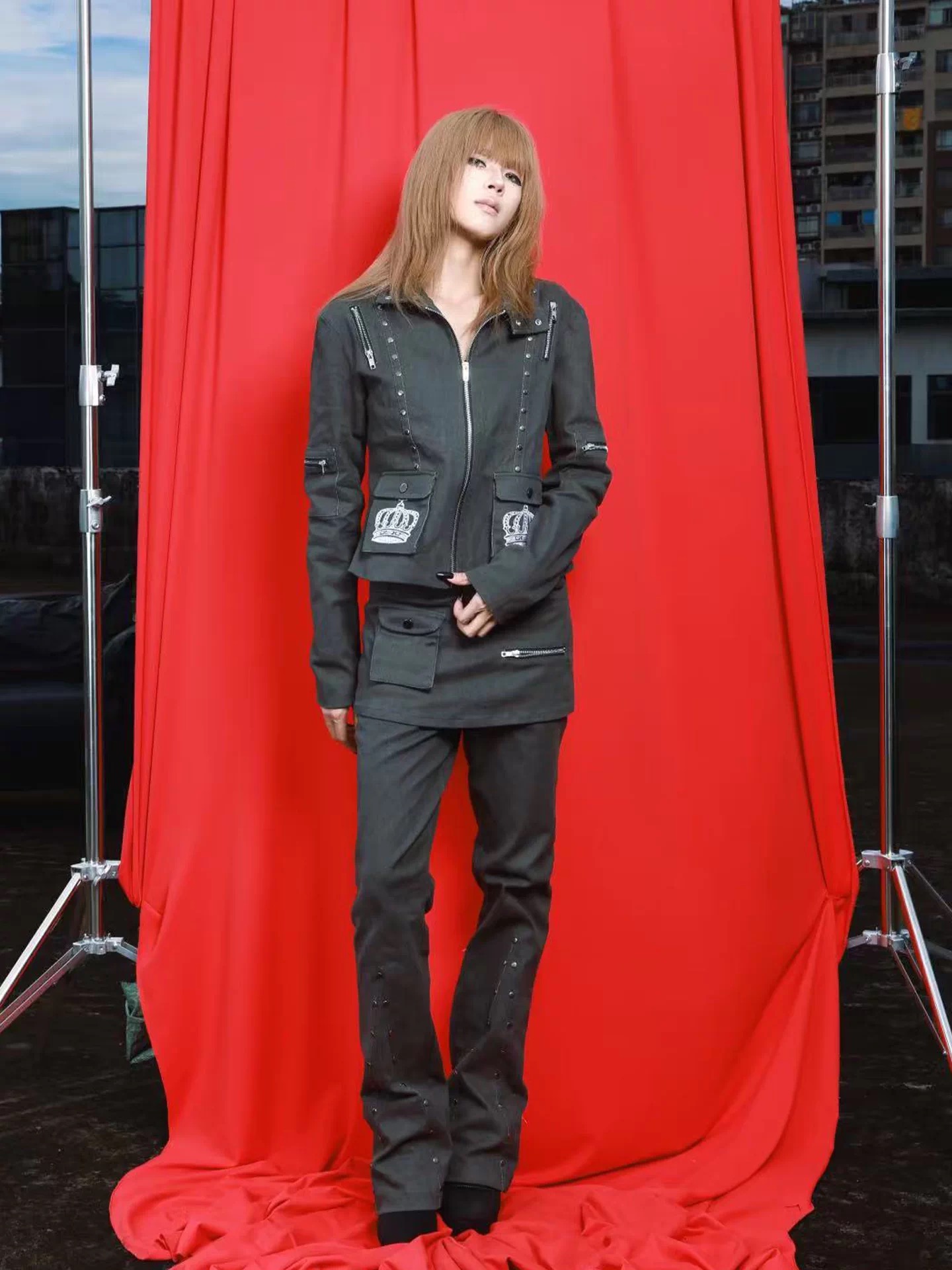 DETWONLINE™"Crown"Stand Collar Cropped Jacket