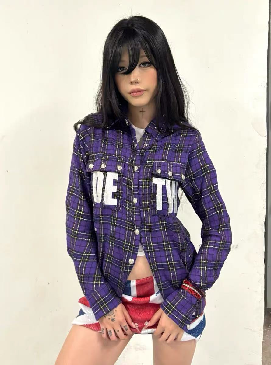 Purple Plaid Shirt