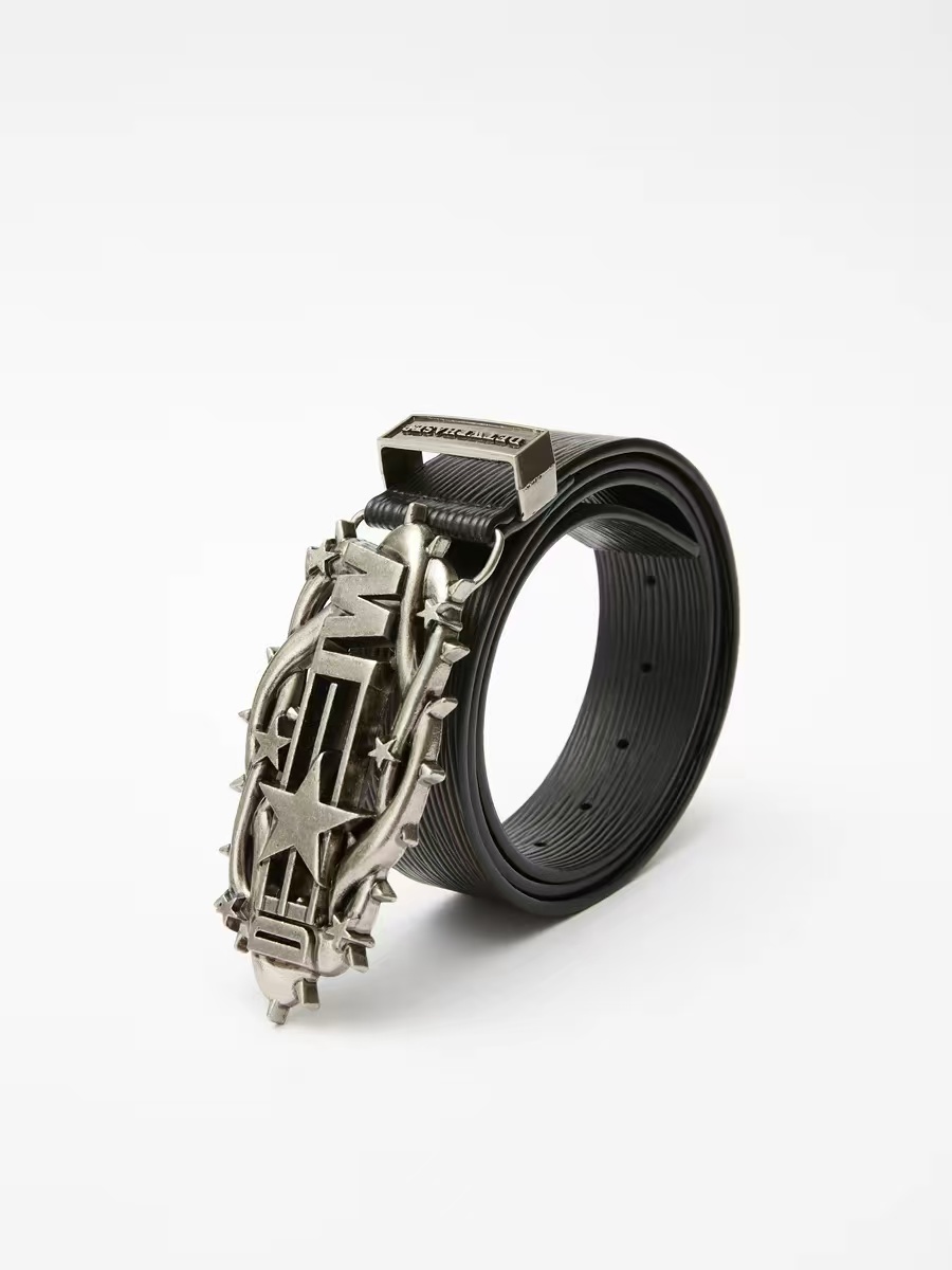 DETWONLINE™Thorn Starburst Metal Buckle Split Cowhide Belt