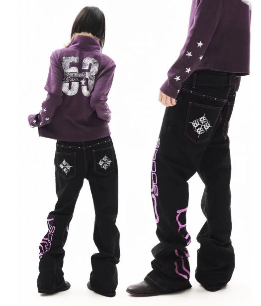 DETWONLINE™ "Purple‑Stitch"  Jeans