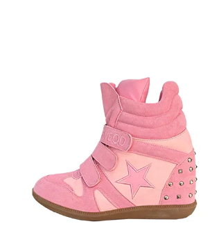 DETWONLINE™"Candy" Series Retro Y2K Cyber Colorful High Top Thick Sole Platform Wedge Sneakers, Unisex