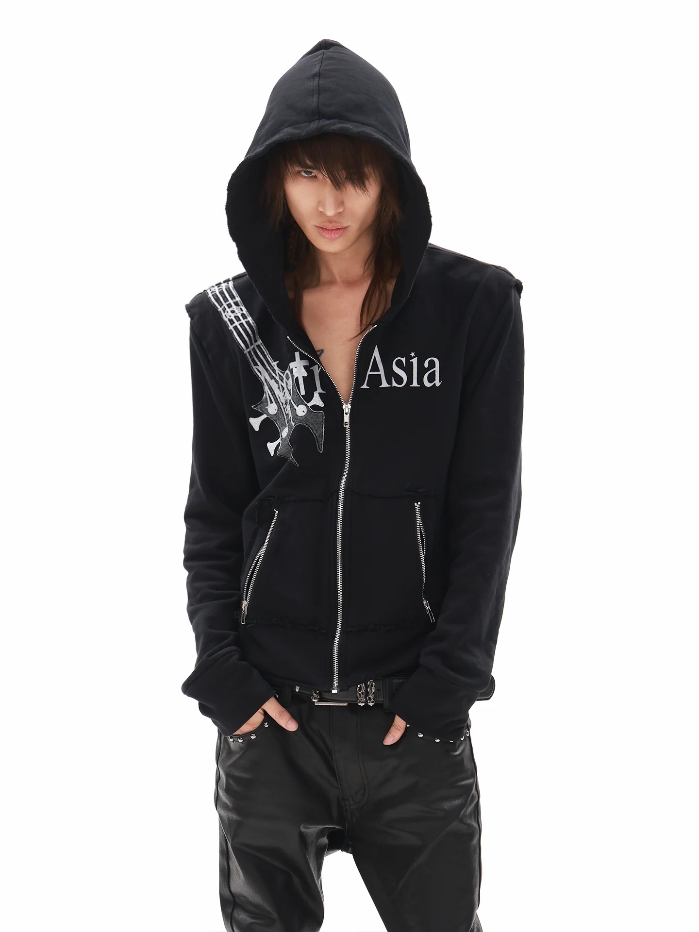 DETWONLINE™"Guitar"Zip‑Up Hooded Jacket Unisex