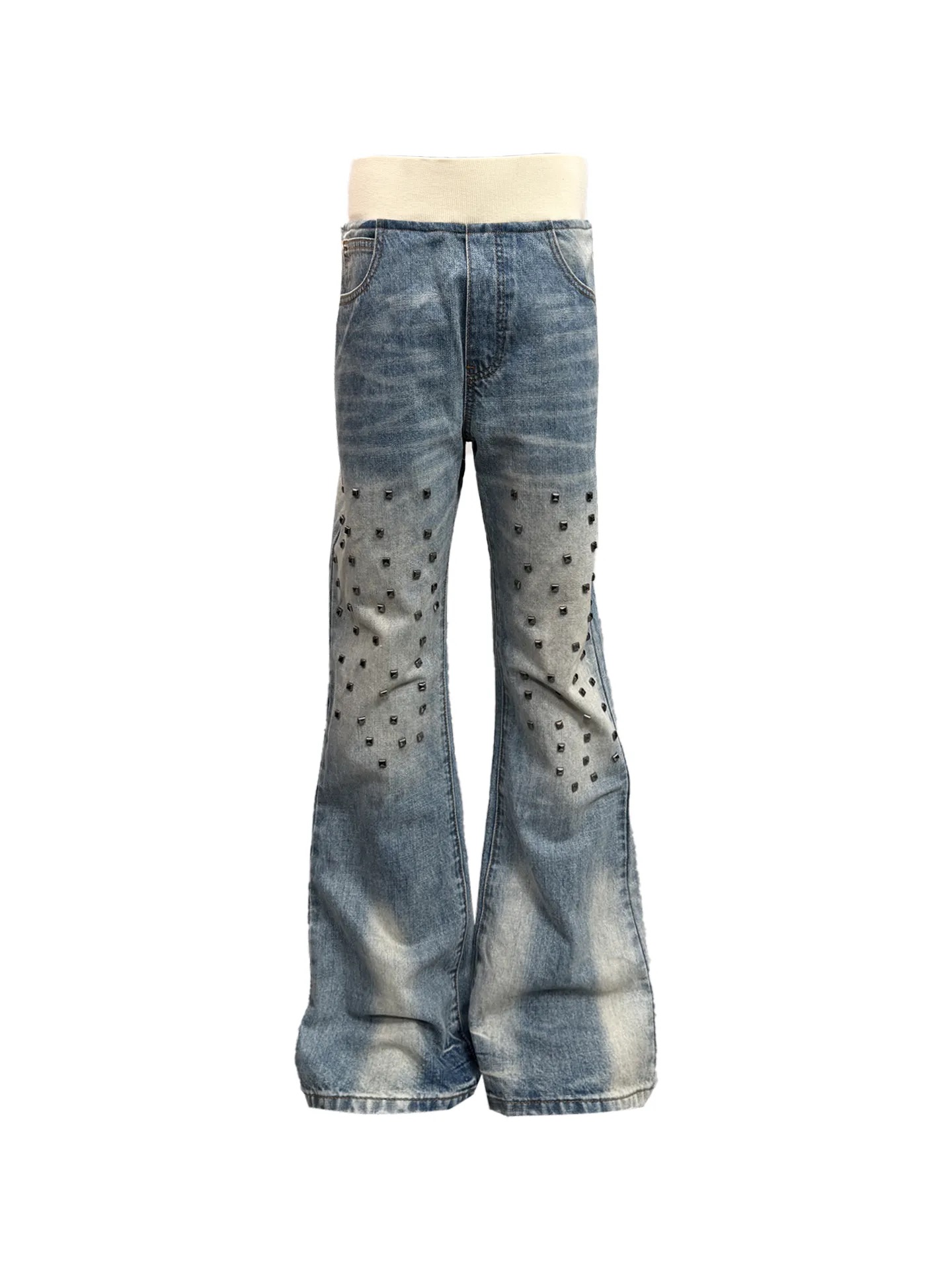 DETWONLINE™"Knit‑Waist"Slight‑Flare Jeans