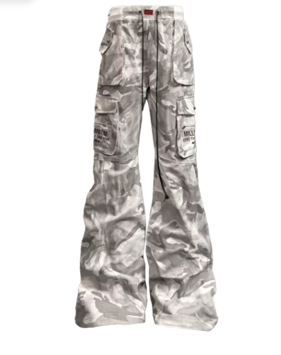 DETWONLINE™"Black‑White Camo"cargo pants