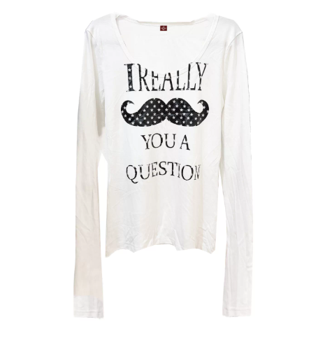 DETWONLINE™"Mustache"Long‑Sleeve Tee