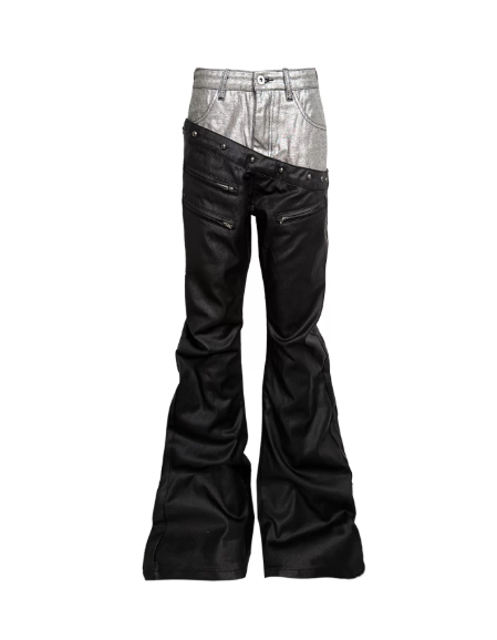 DETWONLINE™"Dark Noir"Wax‑Coated Jeans