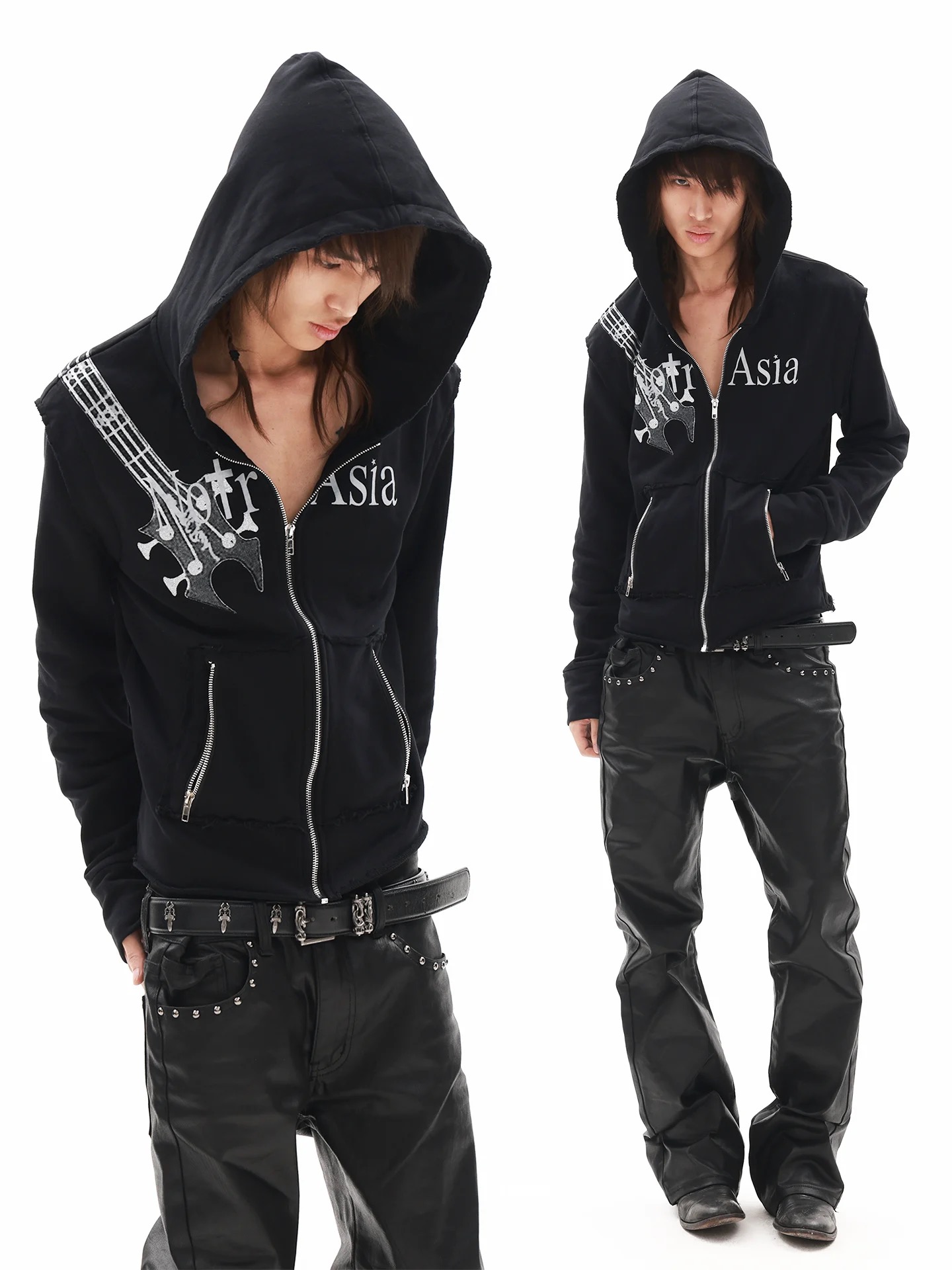 DETWONLINE™"Guitar"Zip‑Up Hooded Jacket Unisex