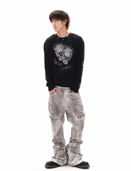 DETWONLINE™"PUNK"Long‑Sleeve Sweatshirt