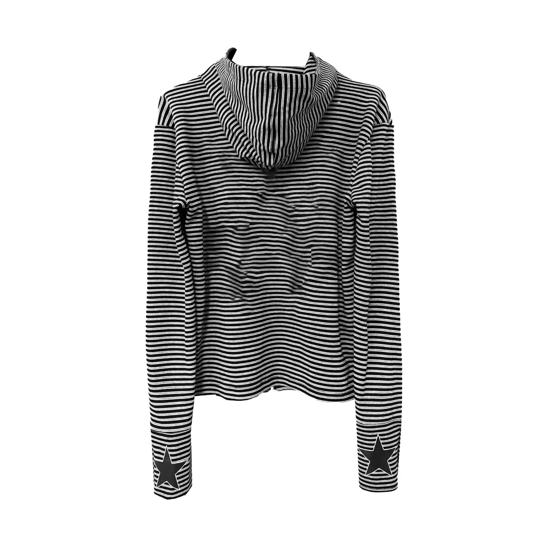 Striped Zip-Up Hoodie