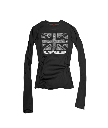 DETWONLINE™"Cross Banner"Long‑Sleeve Tee