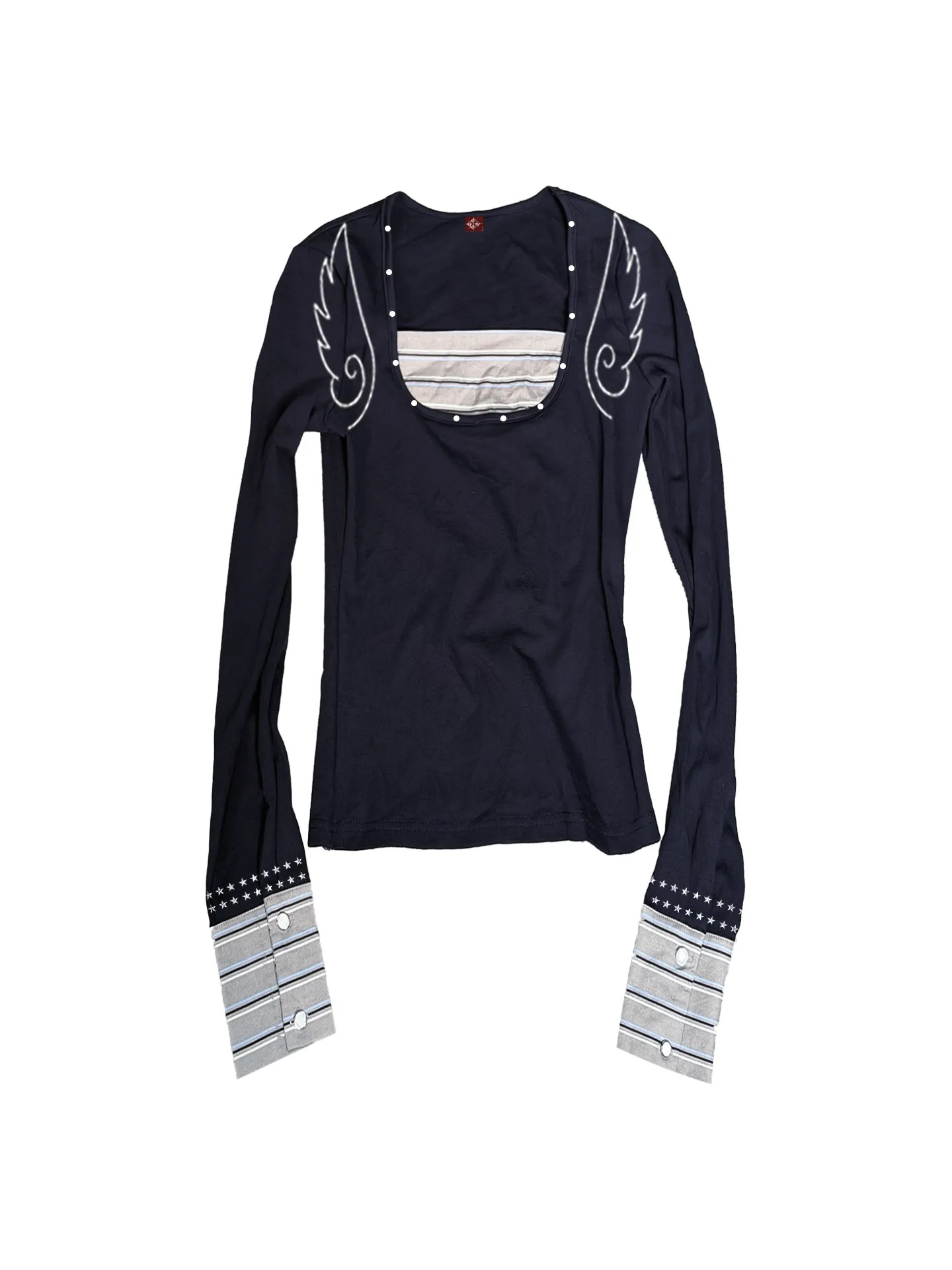 DETWONLINE™"Angel Slogan"Long‑Sleeve Tee