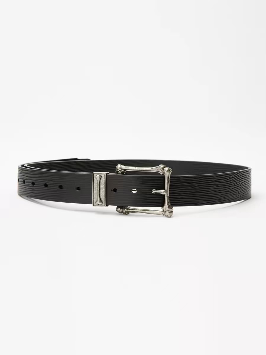 DETWONLINE™Bone Buckle Water-Grain Split Cowhide Belt