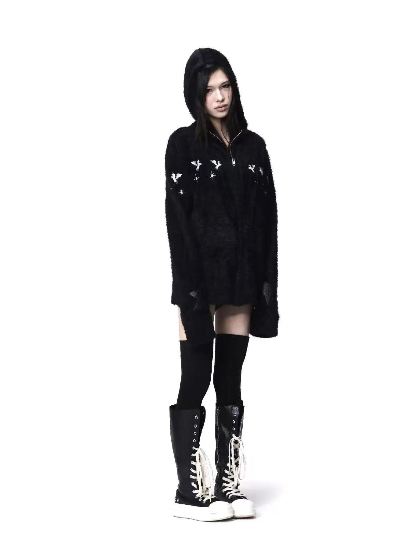 DETWONLINE™Mohair sweater jacket